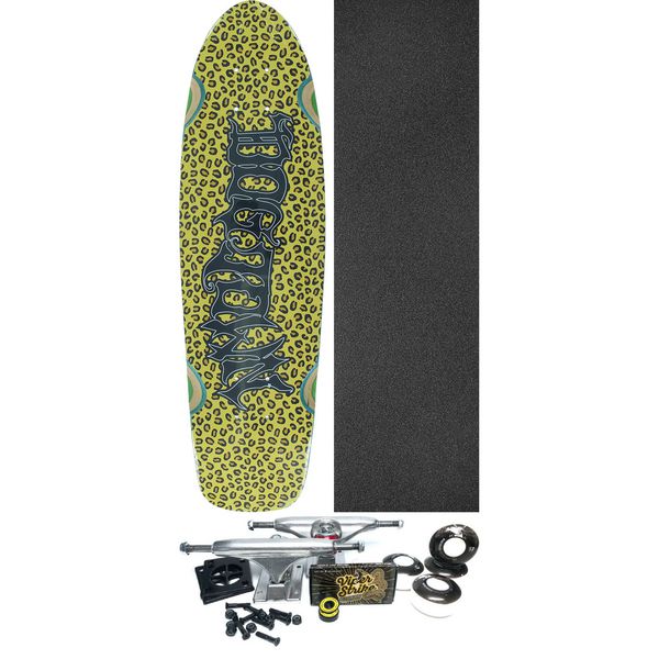 Dogtown Skateboards Horror Script Leopard Old School Skateboard Deck - 7.75" x 28.5" - Complete Skateboard Bundle